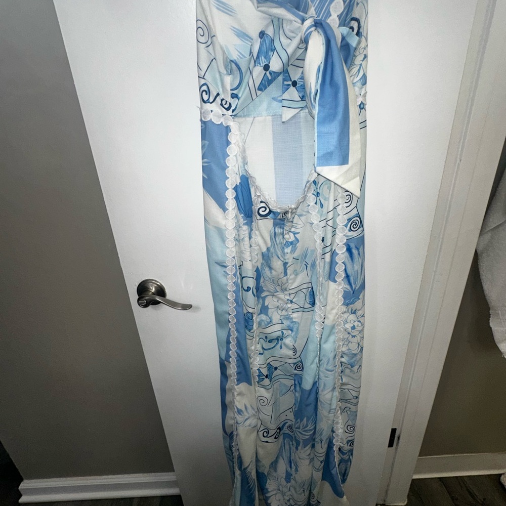 Blue Patchwork Maxi Skirt - Lightweight Summer St… - image 3